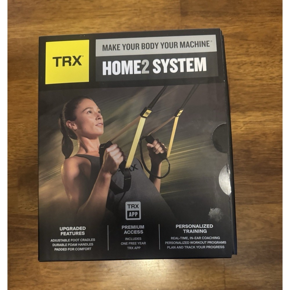 TRX Home2 System Suspension Trainer Adjustable Padded Handles w/ Anchors Bag